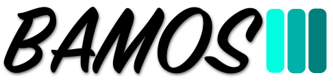 Bamos Logo schwarze Schrift auf transparentem Hintergrund